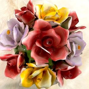 CAPODIMONTE Large Floral Basket